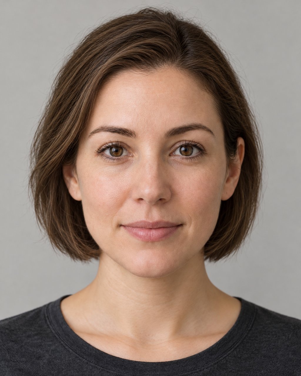 Chin-length bob generated by Sunburst High on FaceRater’s AI-created adult example portrait