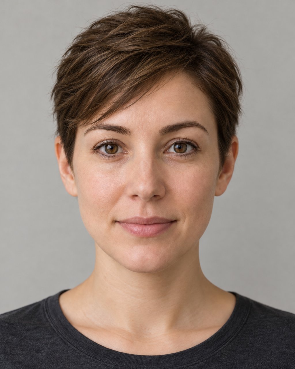 Soft pixie generated by Sunburst High on FaceRater’s AI-created adult example portrait